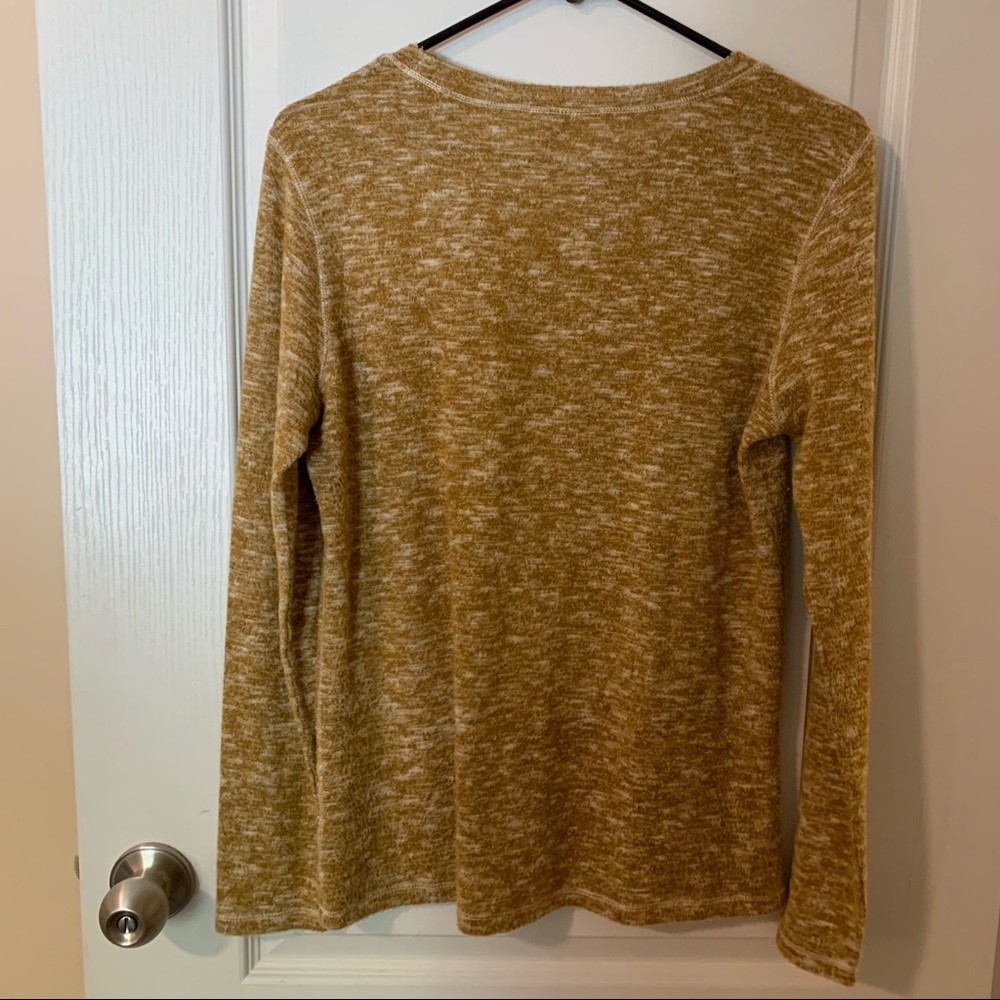 Universal Threads Mustard Marled Long Sleeve Swea… - image 3